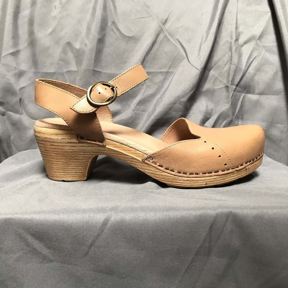 Dansko Tan Leather Clog Sandal